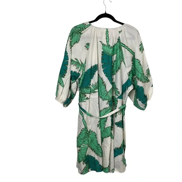 H&M Tropical Palm Leaf Tie Waist Mini Dress - Picture 5 of 9